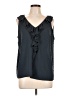LC Lauren Conrad 100% Polyester Black Sleeveless Blouse Size L - photo 1