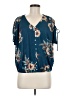 John Paul Richard Teal 3/4 Sleeve Blouse Size M - photo 1