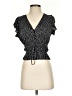 Zara Black Short Sleeve Blouse Size S - photo 1