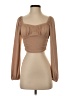 Shein Tan Long Sleeve Blouse Size 2 - photo 1