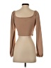 Shein Tan Long Sleeve Blouse Size 2 - photo 2