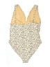 Old Navy Animal Print Ivory Black One Piece Swimsuit Size XL - photo 2