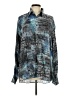 Assorted Brands Print Blue Long Sleeve Blouse Size L - photo 1