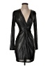 Aqua Metallic Black Cocktail Dress Size XS - photo 1