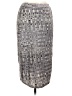 Matty M 100% Rayon Print Silver Casual Skirt Size L - photo 1