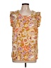 Pleione 100% Polyester Yellow Sleeveless Blouse Size L - photo 1