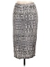 Matty M 100% Rayon Print Silver Casual Skirt Size L - photo 2
