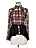 Millau Plaid Black Long Sleeve Blouse Size S - photo 1