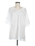 Suzanne Betro 100% Polyester White Short Sleeve Blouse Size M - photo 1