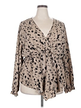 Shein Curve Long Sleeve Blouse