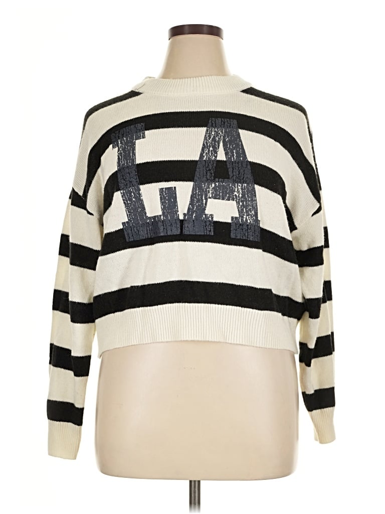 Pre-owned Divided By H&m Pullover Sweater In Ivory