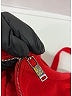 Louis Vuitton 100% Silk Red  Ruffle Front Tie Belt Blouse Size EU (IT) 40 / US 4 - photo 4
