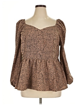 Shein Curve Long Sleeve Blouse