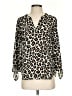 MICHAEL Michael Kors Animal Print Brown 3/4 Sleeve Blouse Size S - photo 1