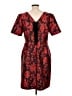 Talbots 100% Polyester Paisley Red Cocktail Dress Size 12 - photo 2