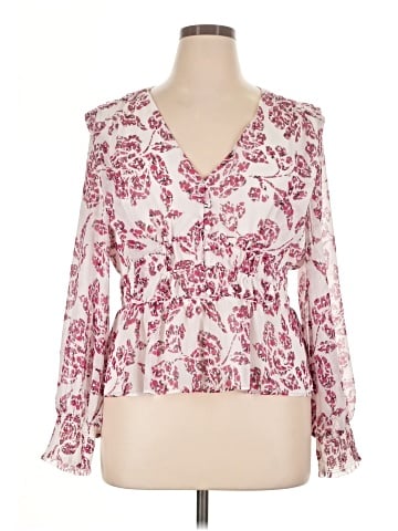 White House Black Market 3/4 Sleeve Blouse (view 1)
