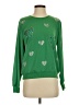Assorted Brands Hearts Green Pullover Sweater Size S - photo 1