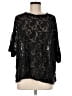 Shein 100% Polyester Black 3/4 Sleeve Blouse Size 6 - photo 1