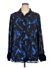 Banana Republic 100% Polyester Print Blue Long Sleeve Blouse Size XL - photo 1