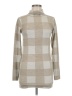 Athleta Checkered-gingham Tan Turtleneck Sweater Size M - photo 1