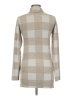 Athleta Checkered-gingham Tan Turtleneck Sweater Size M - photo 2