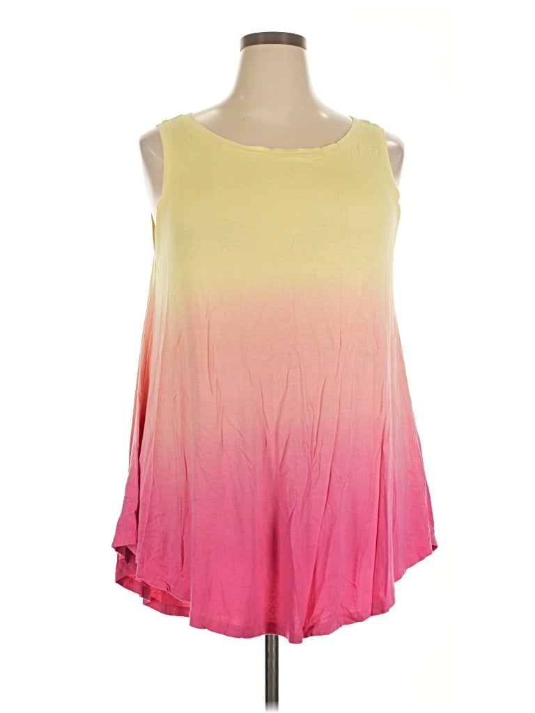Pre-owned Lane Bryant Sleeveless T-shirt In Pink