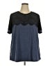 BLOOMCHIC Blue Short Sleeve Top Size 18 - photo 1