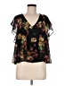 MNG Suit 100% Polyester Black Short Sleeve Blouse Size 8 - photo 1