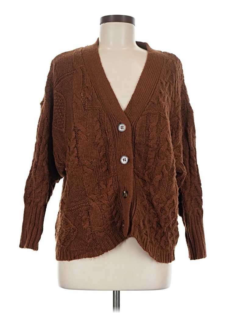 Pre-owned Lulus Cardigan Sweater In Brown