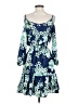 Eliza J 100% Polyester Paisley Blue Casual Dress Size 4 - photo 2