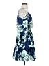 Eliza J 100% Polyester Paisley Blue Casual Dress Size 4 - photo 4