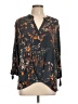 Daytrip 100% Rayon Floral Black 3/4 Sleeve Blouse Size L - photo 1
