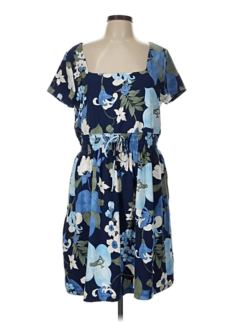 Lands' End Casual Dress In Blue