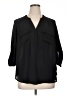 Torrid 100% Polyester Black 3/4 Sleeve Blouse Size 1X Plus (1) - photo 1