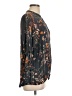 Daytrip 100% Rayon Floral Black 3/4 Sleeve Blouse Size L - photo 4