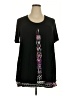 Avenue Black Short Sleeve Top Size 18 Plus - photo 1