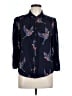 Maeve 100% Rayon Stars Blue 3/4 Sleeve Button-Down Shirt Size L - photo 1