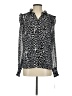 Fever 100% Polyester Animal Print Black Long Sleeve Blouse Size S - photo 1