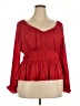 Nine West 100% Polyester Red Long Sleeve Blouse Size XXL - photo 1