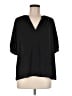 Current Air 100% Polyester Black 3/4 Sleeve Blouse Size M - photo 1