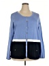 Karen Scott Blue Cardigan Size 2X - photo 1