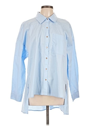 Attitudes by Renee Long Sleeve Button-Down Shirt (view 1)