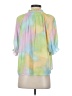 Current Air 100% Polyester Tie-dye Green 3/4 Sleeve Blouse Size XS - photo 2