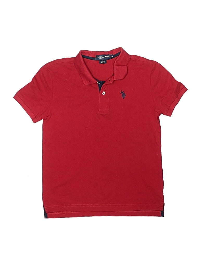 Pre-owned U.s. Polo Assn Kids' Short Sleeve Polo In Red