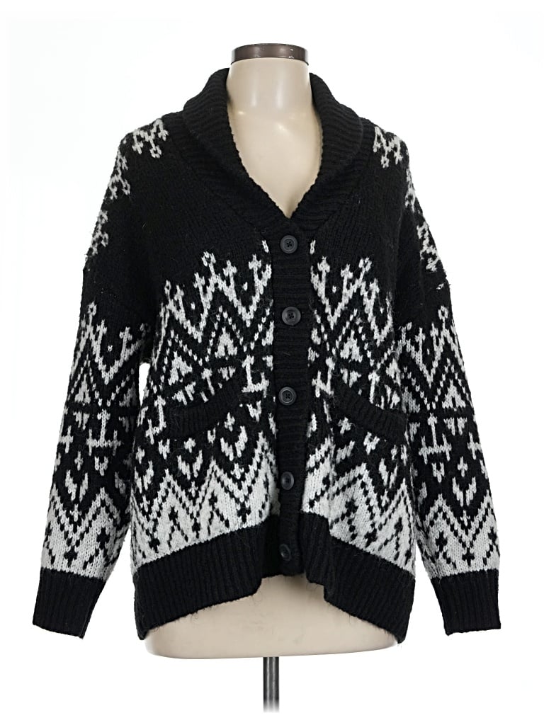 Pre-owned Old Navy Cardigan Sweater In Black
