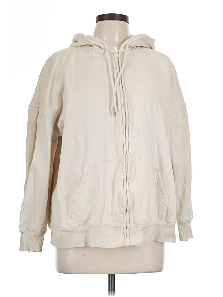 Pre-owned Old Navy Zip Up Hoodie In Ivory