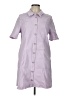 Q&A 100% Polyester Purple Green Short Sleeve Blouse Size L - photo 1