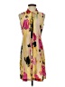 Tabitha Print Yellow Casual Dress Size 4 - photo 1