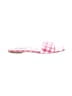 Larroudé Checkered-gingham Pink Sandals Size 7 - photo 1