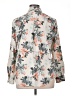 Talbots 100% Polyester Floral Gray Ivory Long Sleeve Blouse Size XL - photo 2
